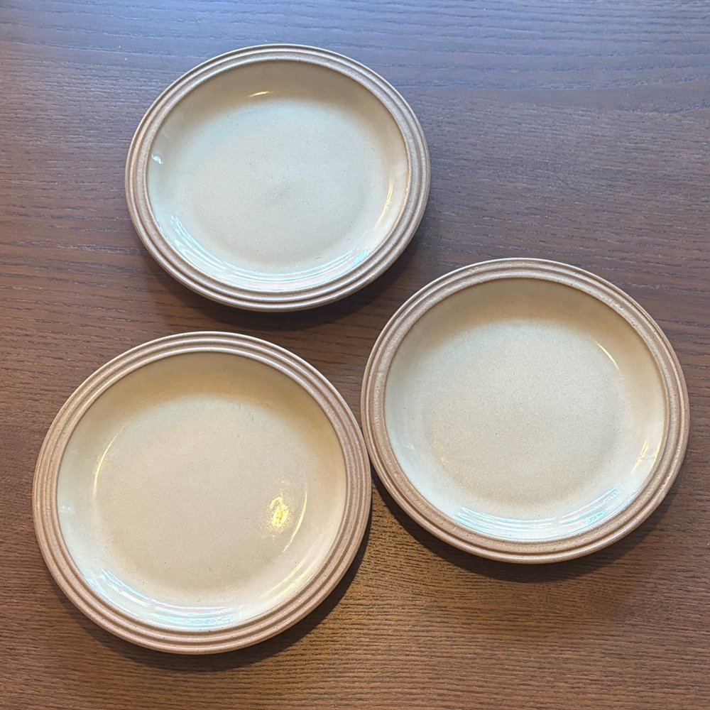 DENBY CHORUS - “Denchor” Pattern Stoneware side plates (set of 3)